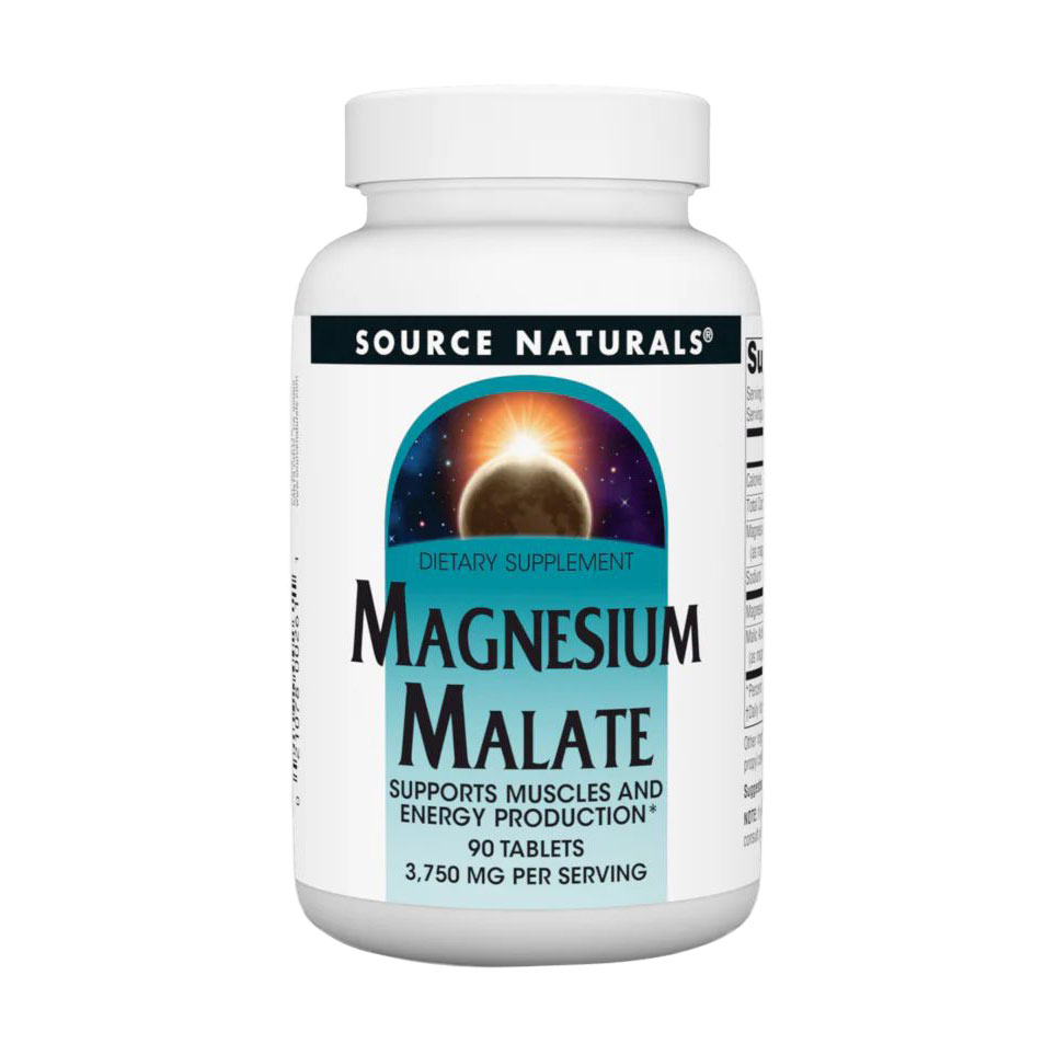 Магній малат Source Naturals Magnesium Malate, 1250 мг, 90 таблеток
