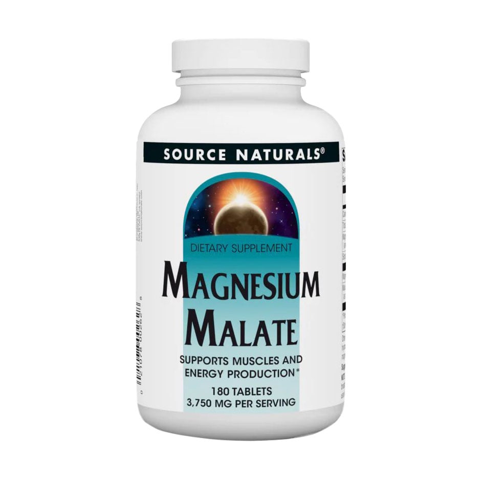 Магній малат Source Naturals Magnesium Malate, 1250 мг, 180 таблеток